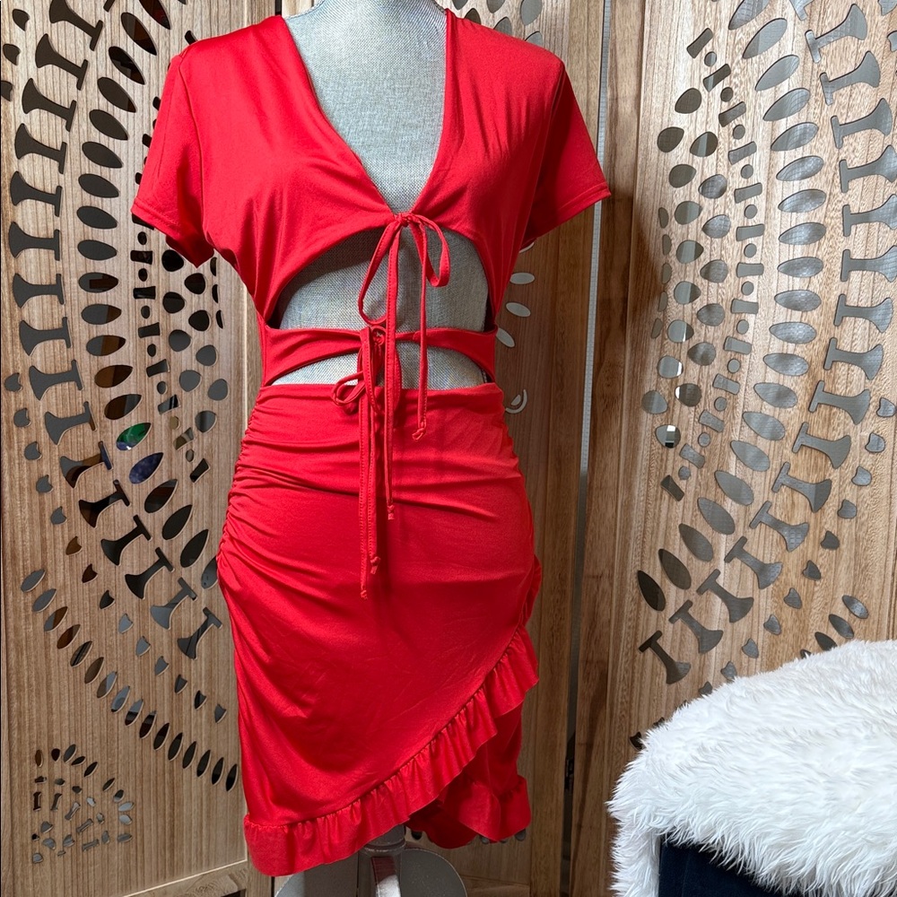 SHEIN Scarlet Cutout Mini Dress